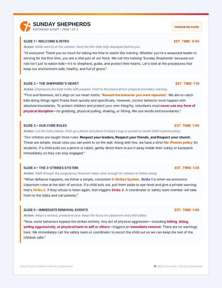 Shepherds Presentation Script