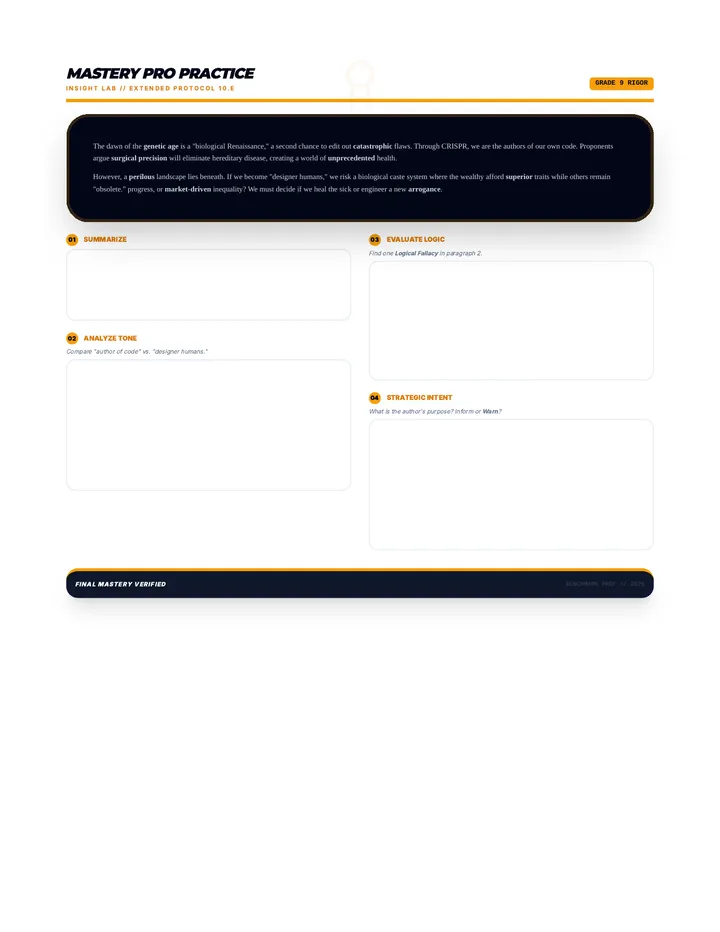 Synthesis Pro Practice Worksheet