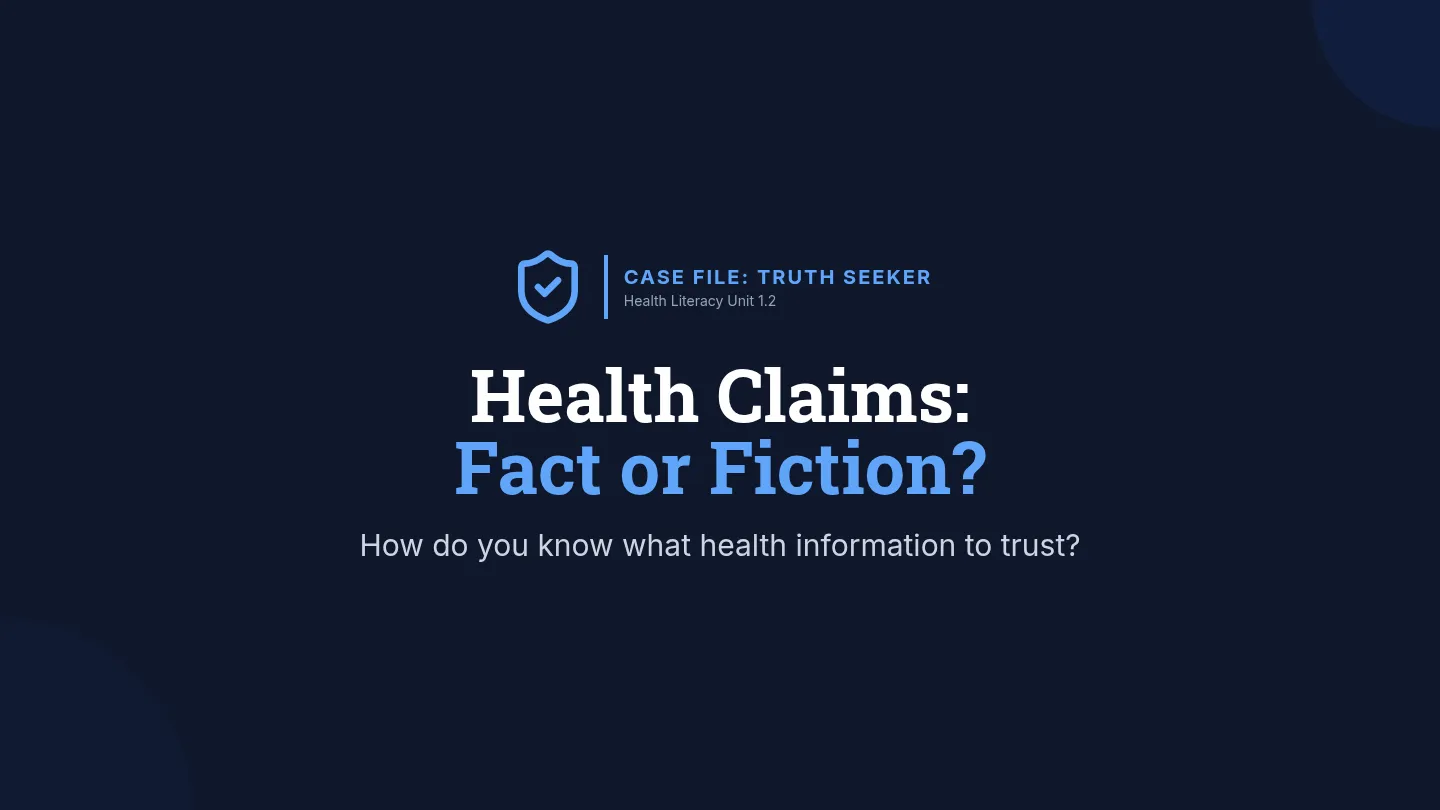 Health Claims Slide Deck