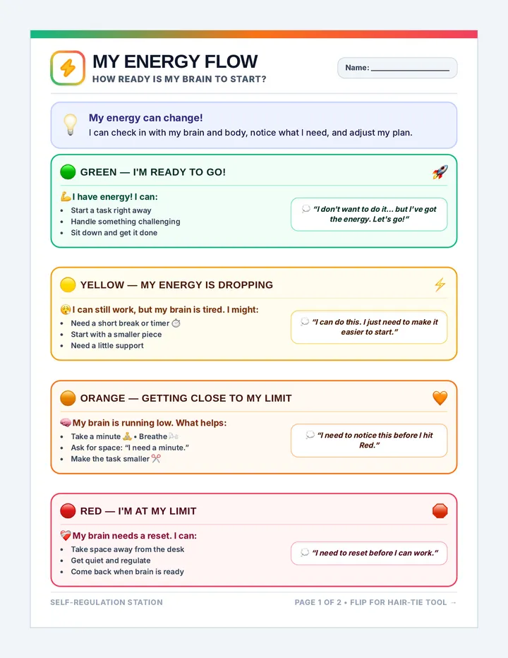 Energy Flow Organizer