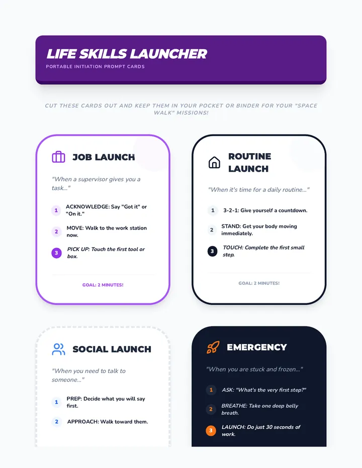 Life Skills Launcher Cards