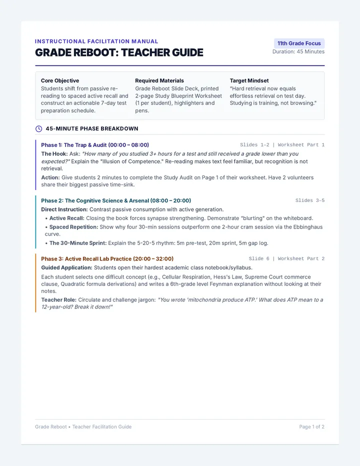 Grade Reboot Teacher Guide