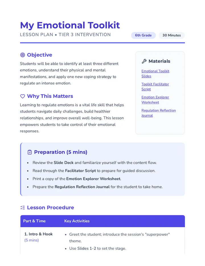 Toolkit Lesson Plan