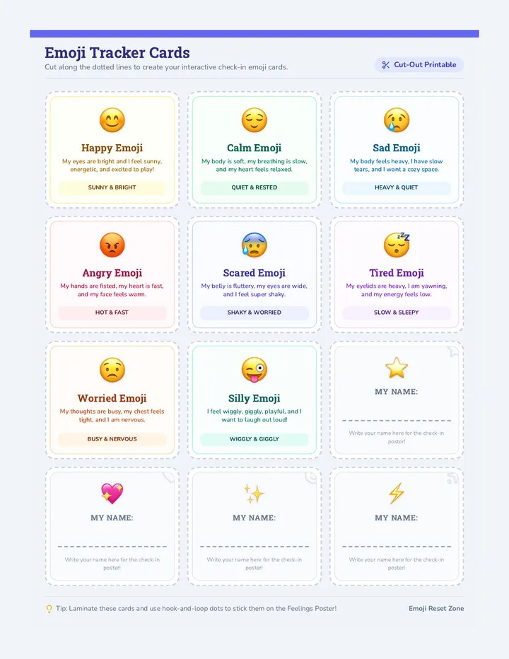 Emoji Tracker Cards
