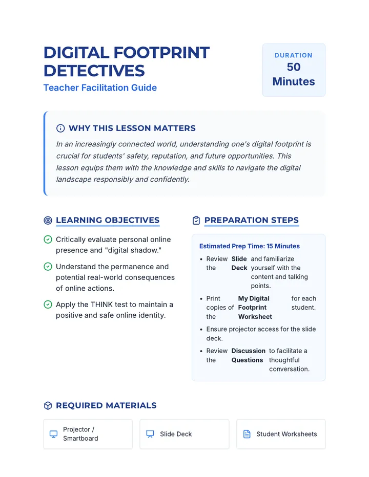 Digital Footprint Detectives • Lesson • Lenny.com