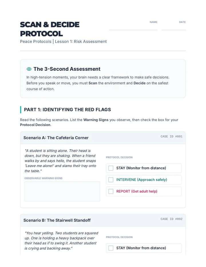 Risk Assessment Worksheet
