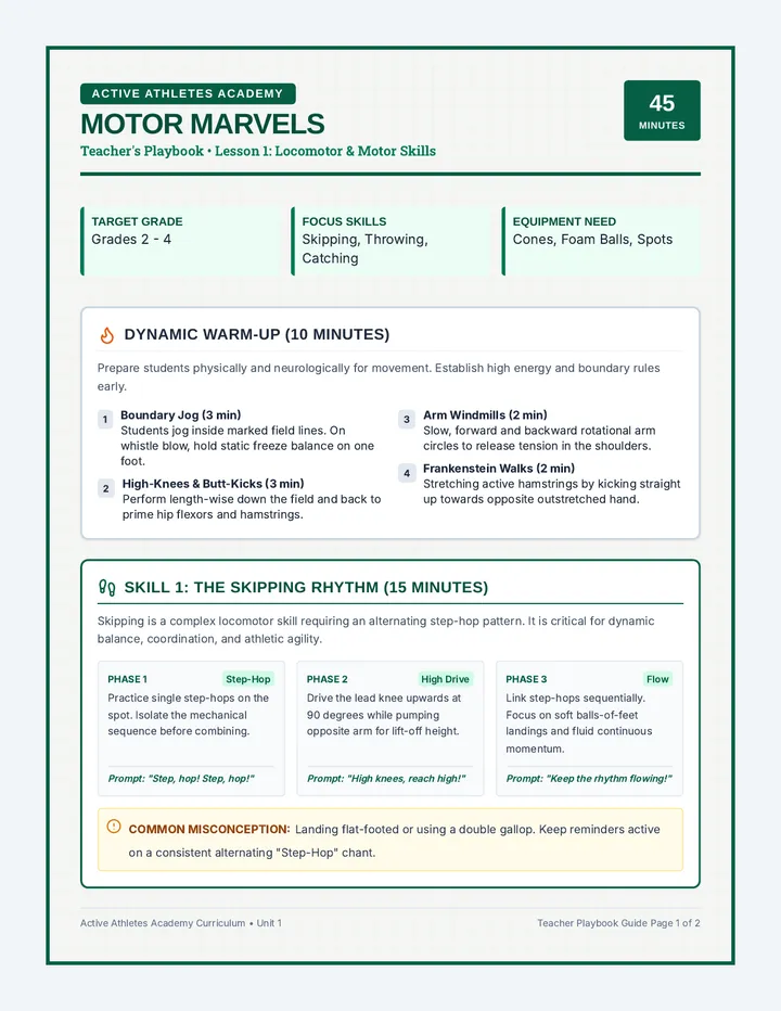 Motor Marvels Teacher Guide