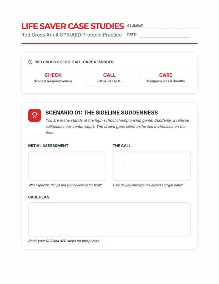 Life Saver Case Studies Worksheet