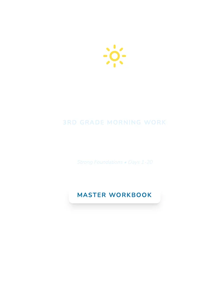Month 1 Master Workbook