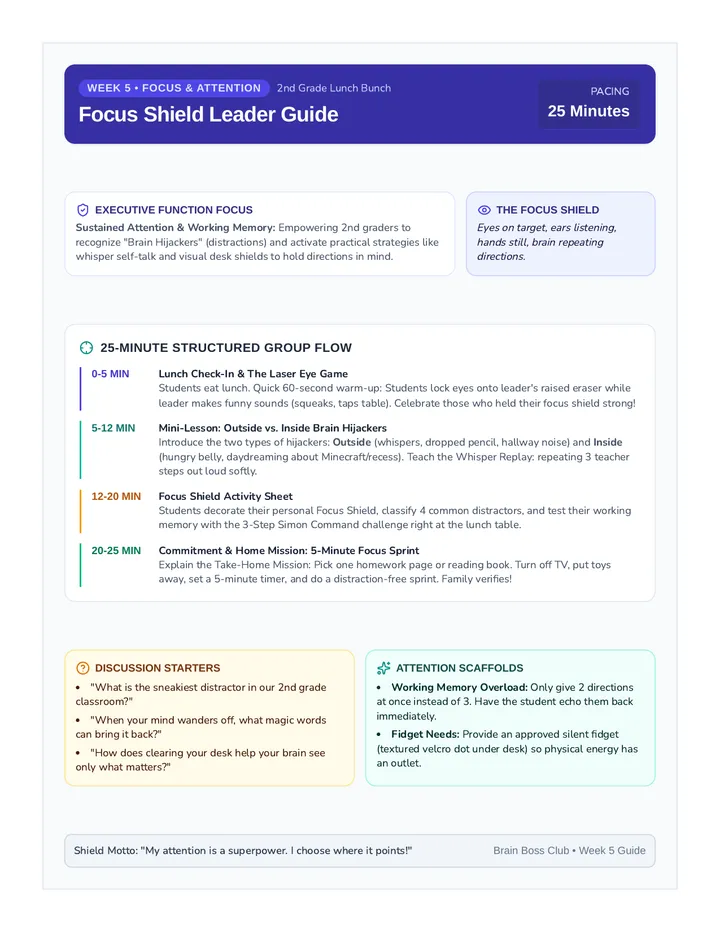 Focus Shield Leader Guide