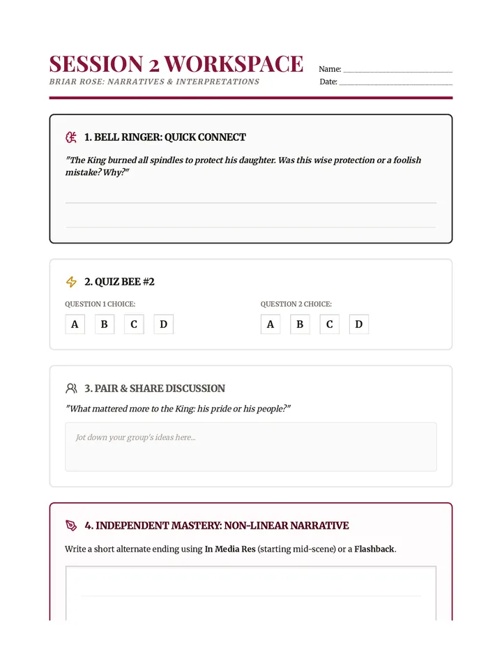 Briar Thorns Session 2 Handout