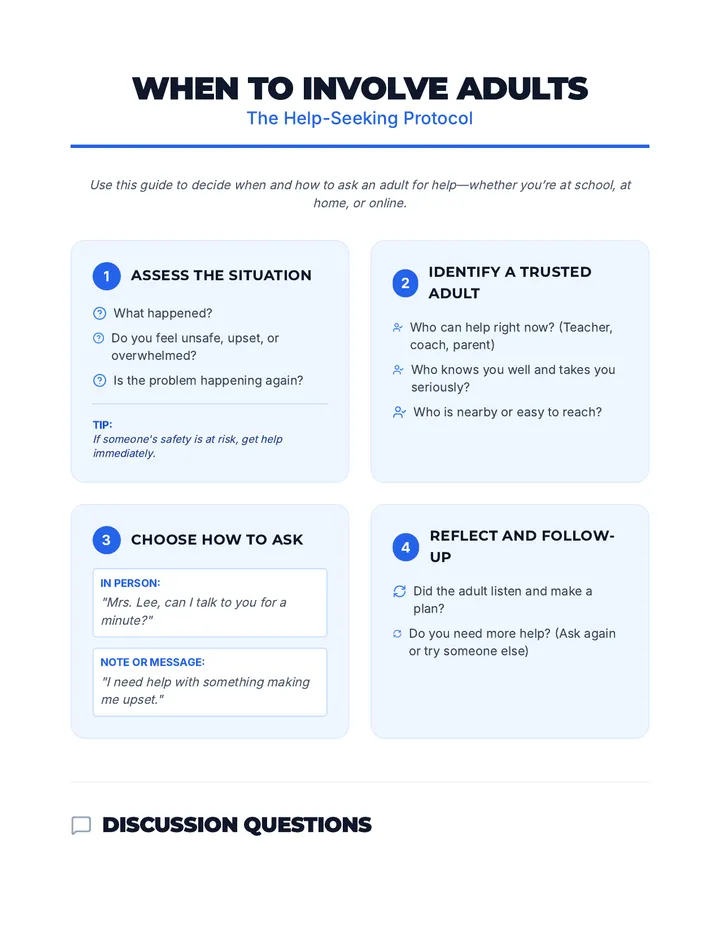 When to Involve Adults Protocol Discussion