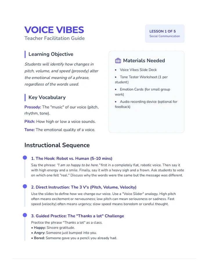 Voice Vibes Teacher Guide