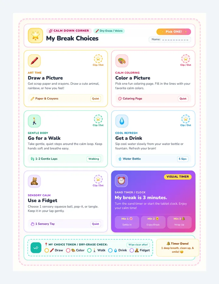 Pause Power Choice Board