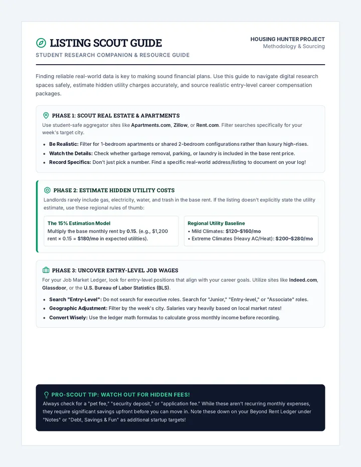 Listing Scout Guide page 1