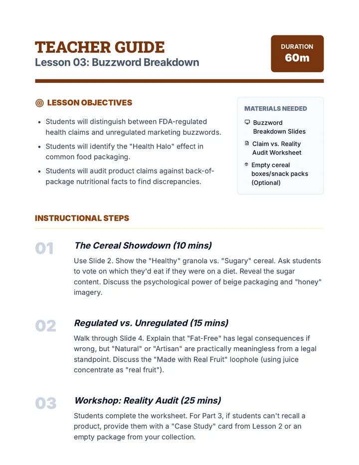 Buzzword Breakdown Teacher Guide