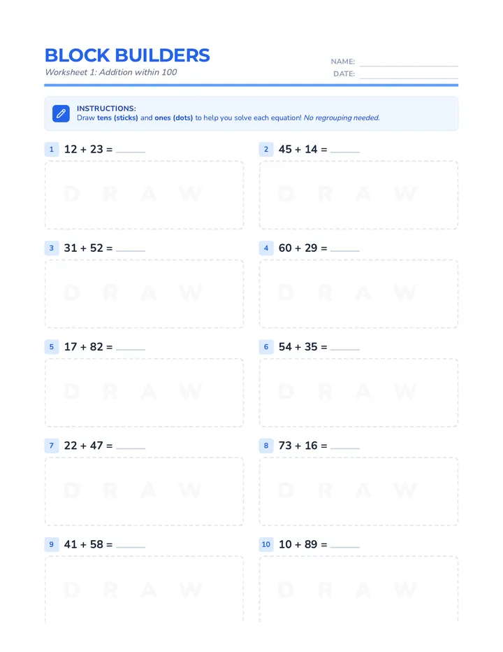 Builders Worksheet 1