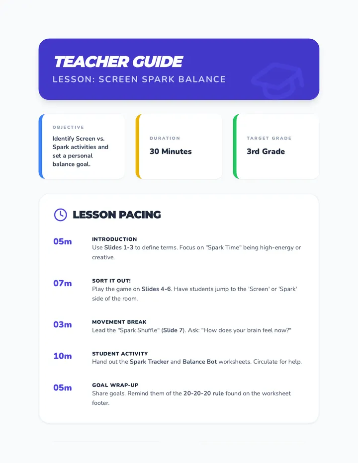 Screen Spark Teacher Guide