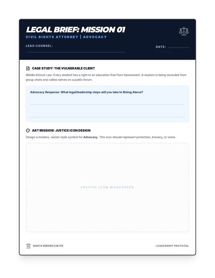 Rising Above Attorney Activity Sheet