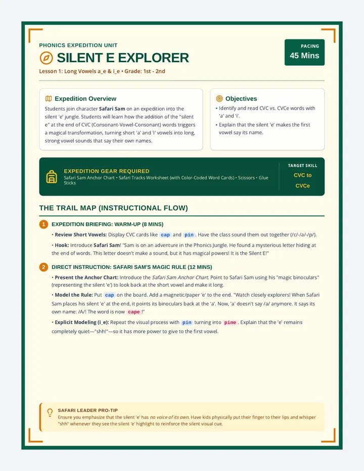Safari Explorer Lesson Plan