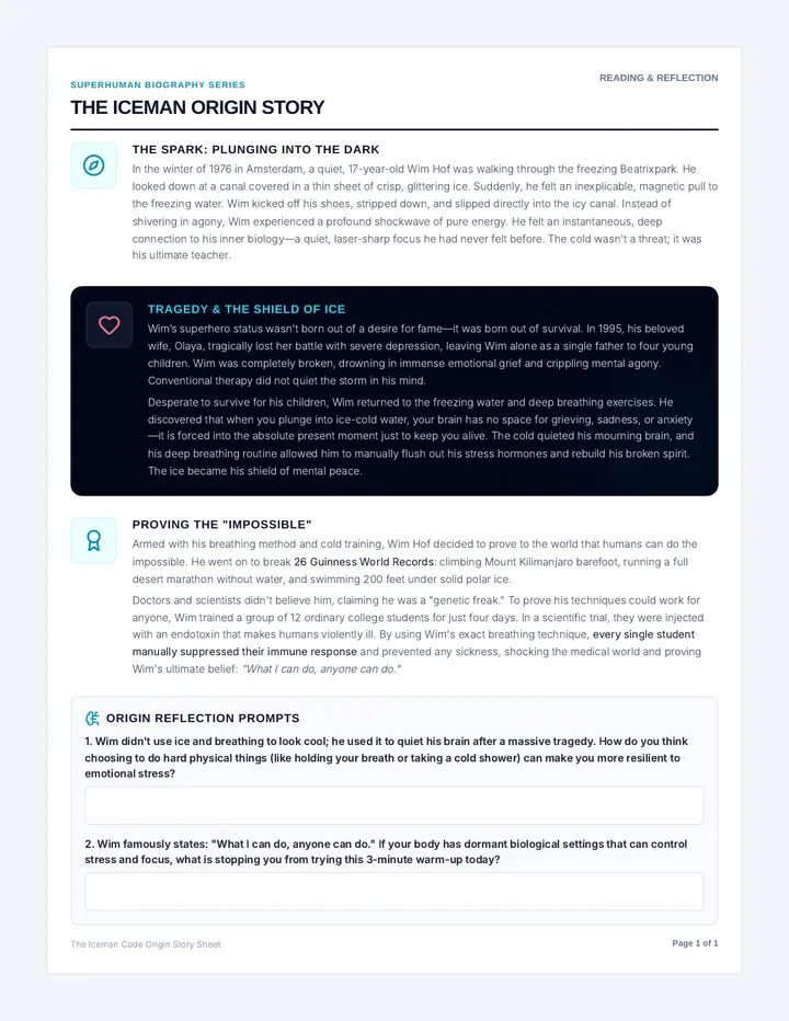 Iceman Origin Story Handout