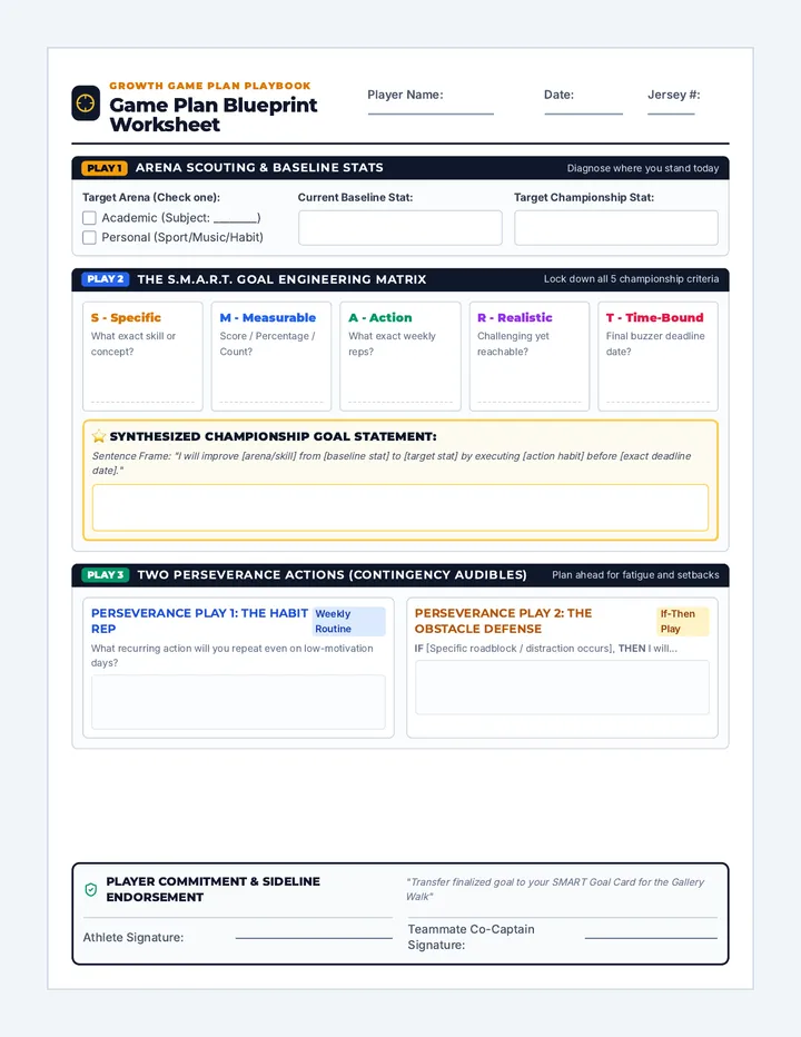 Game Plan Blueprint Worksheet