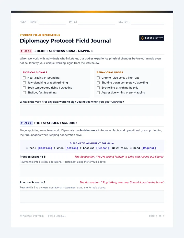 Diplomacy Protocol Field Journal
