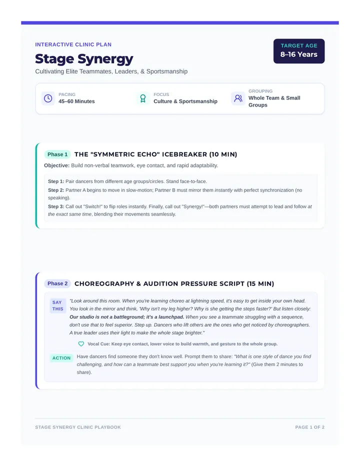 Stage Synergy Teacher Guide