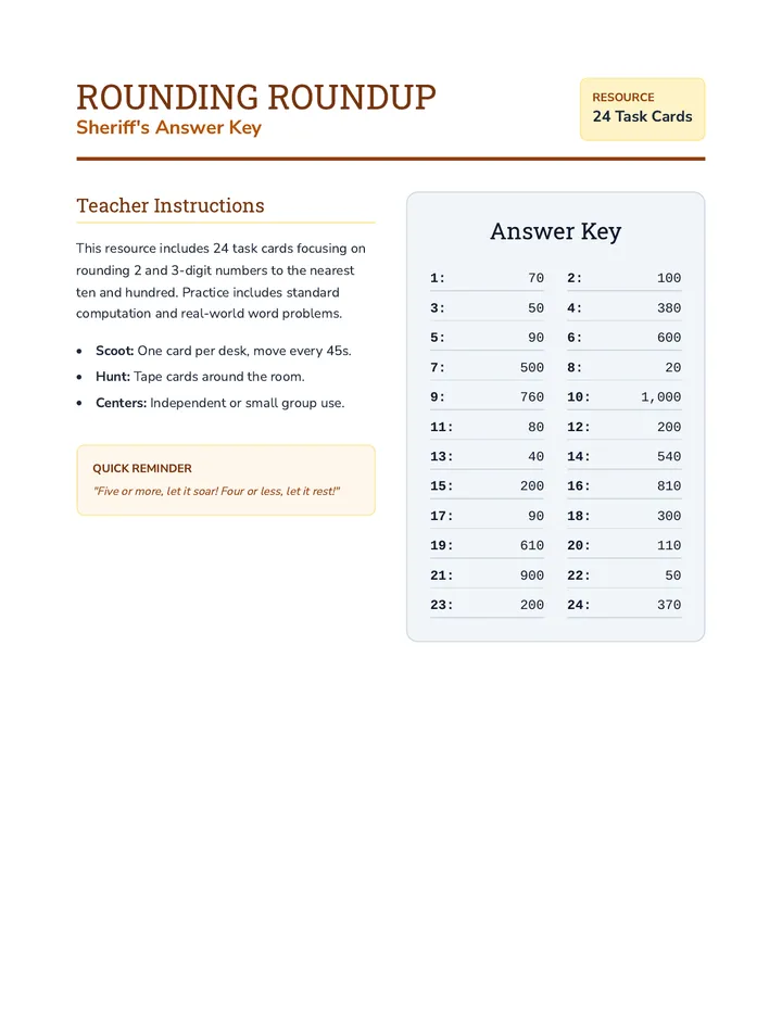 Rounding Roundup Key