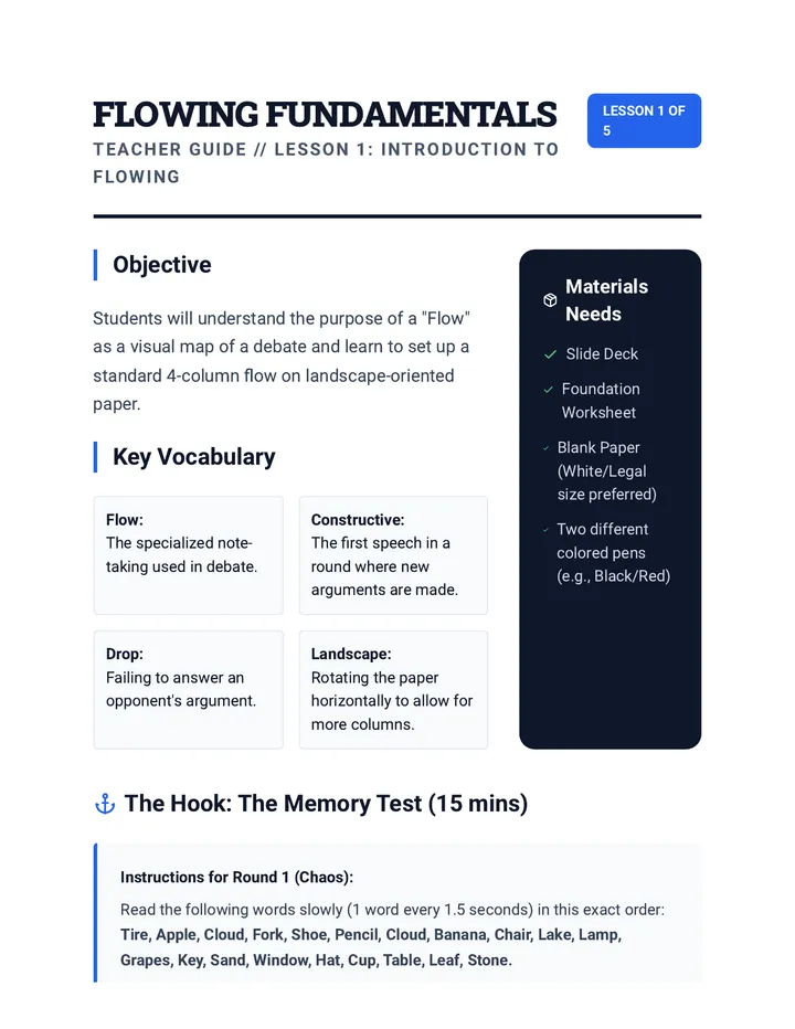 Flowing Fundamentals Teacher Guide