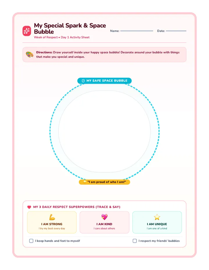 Special Spark Worksheet