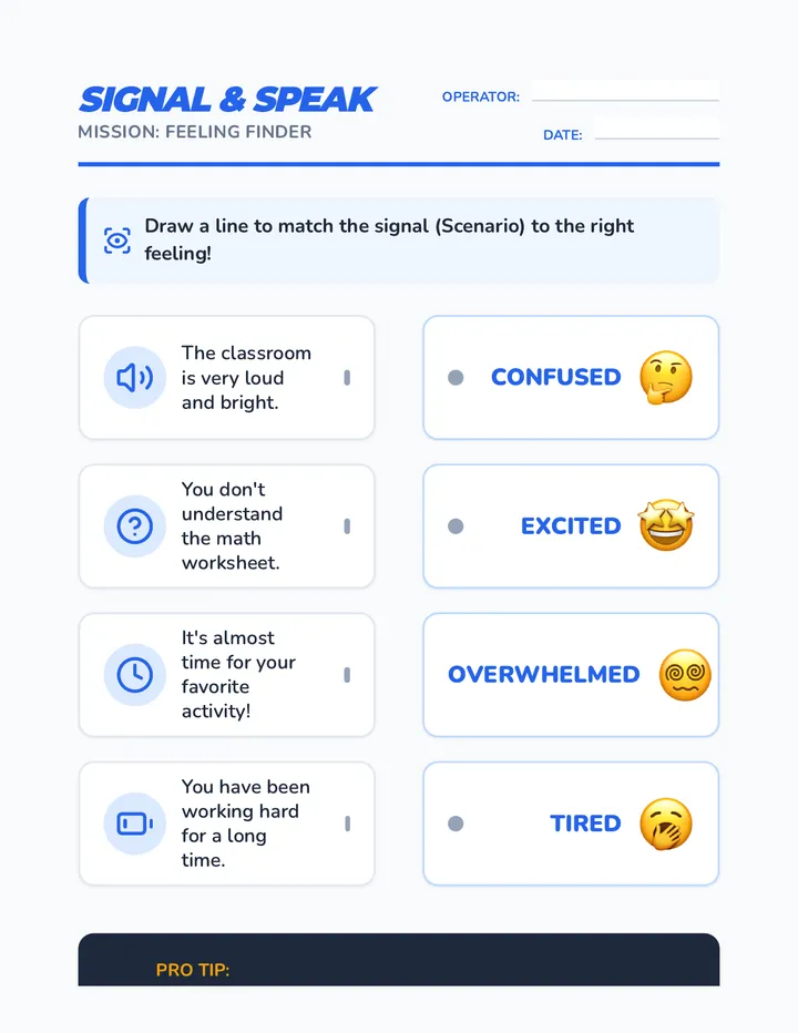 Feeling Finder Worksheet