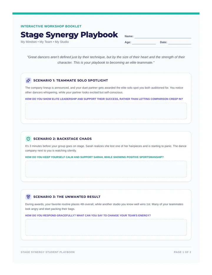 Stage Synergy Student Playbook