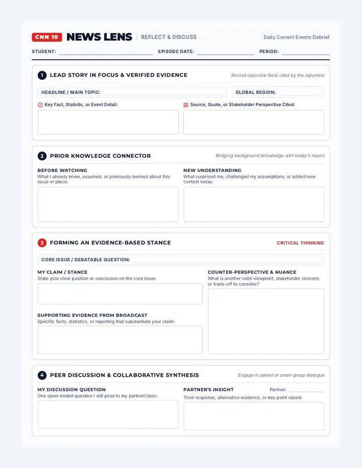 News Lens Graphic Organizer