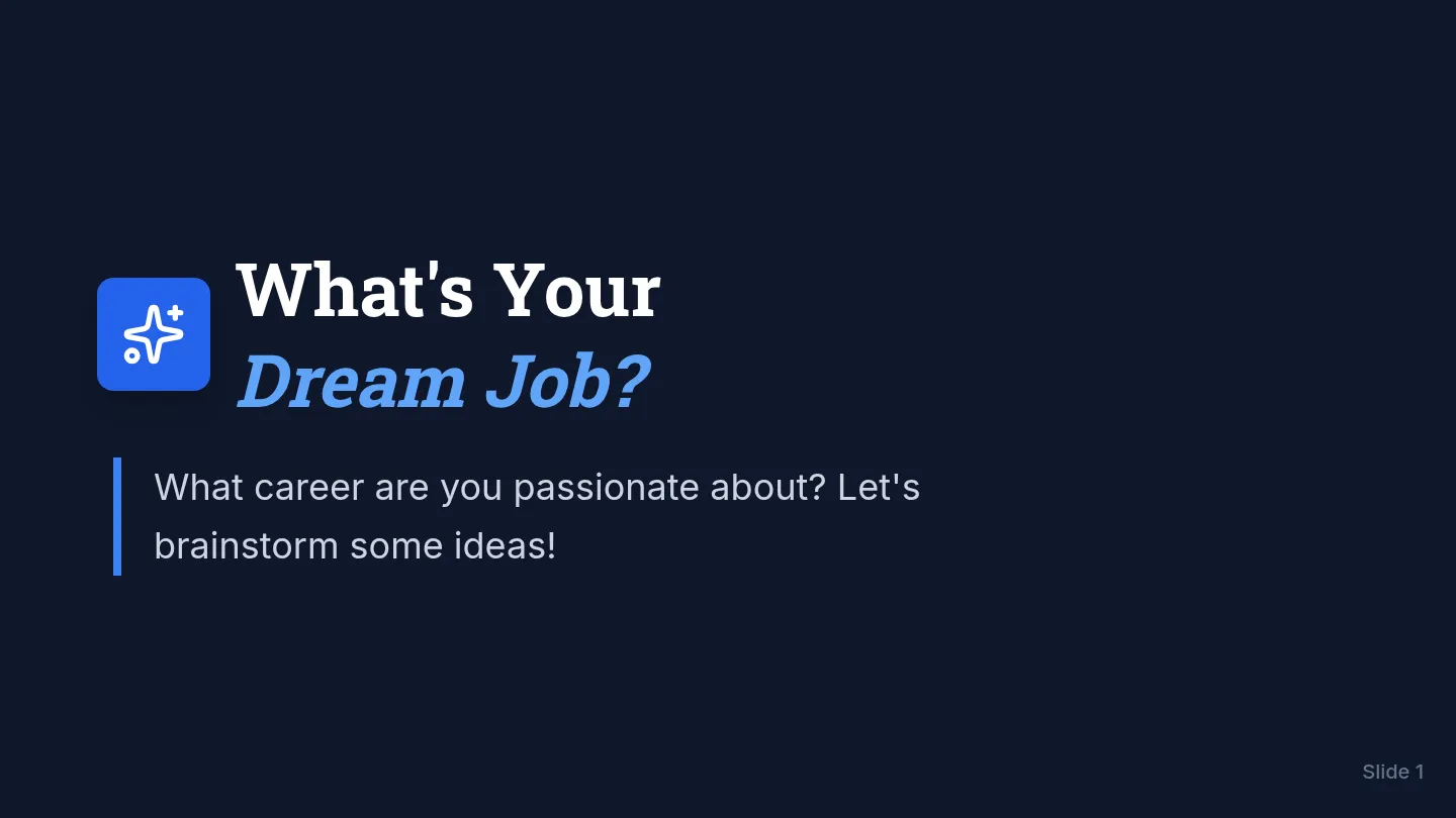 First Job Ready Slideshow