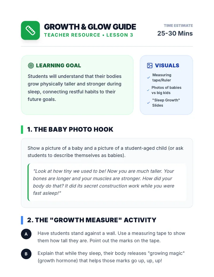 Growth Glow Teacher Guide