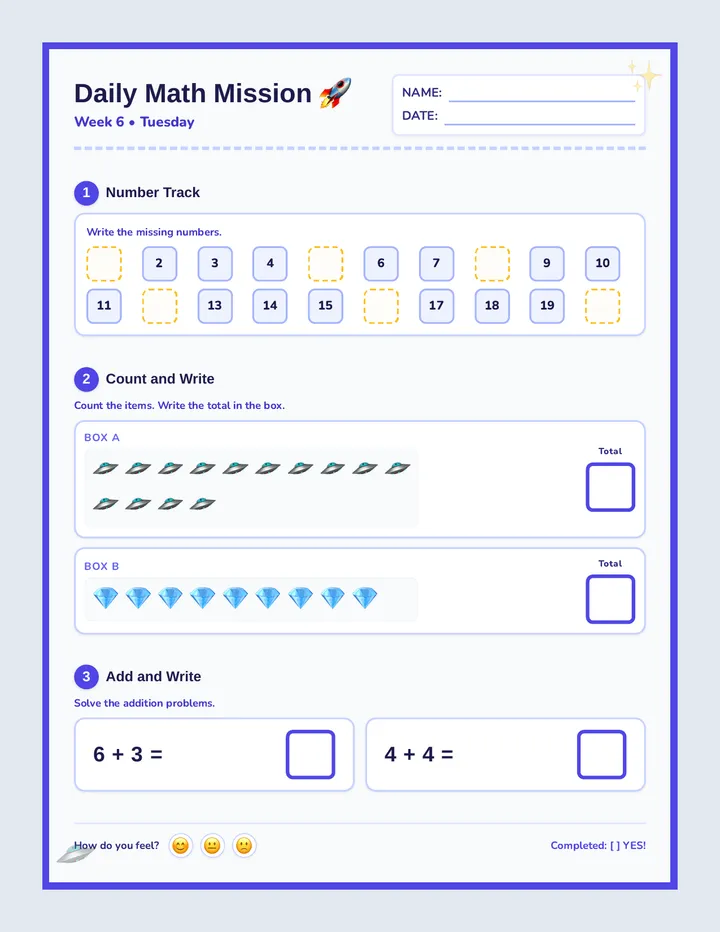 Week 6 Tuesday Worksheet