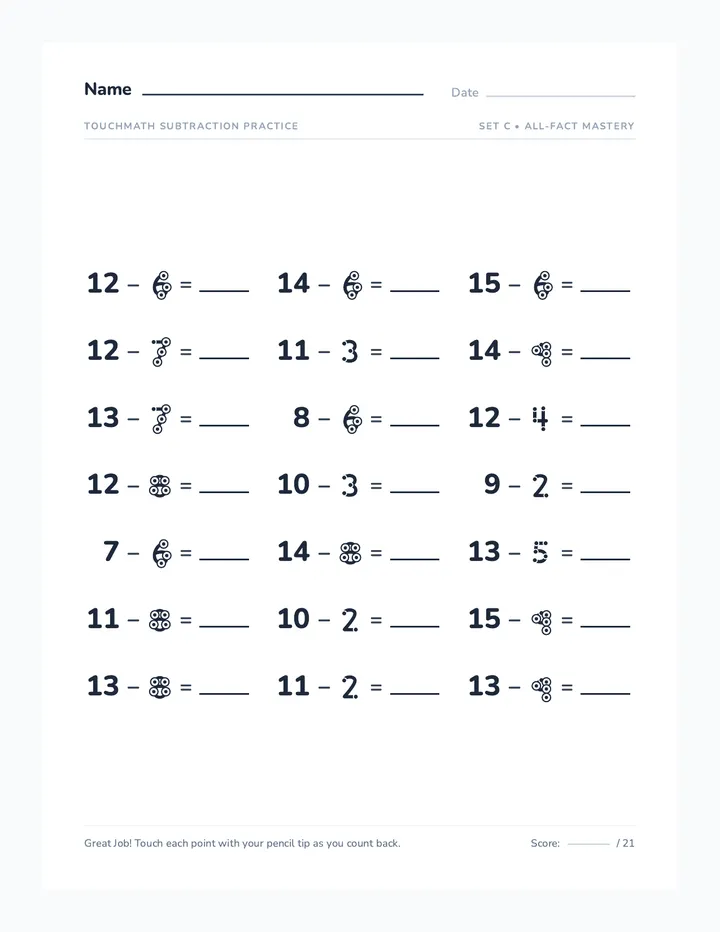 Touch Point Mastery Worksheet