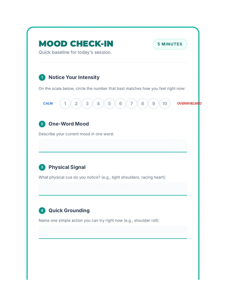 Mood Check In Activity