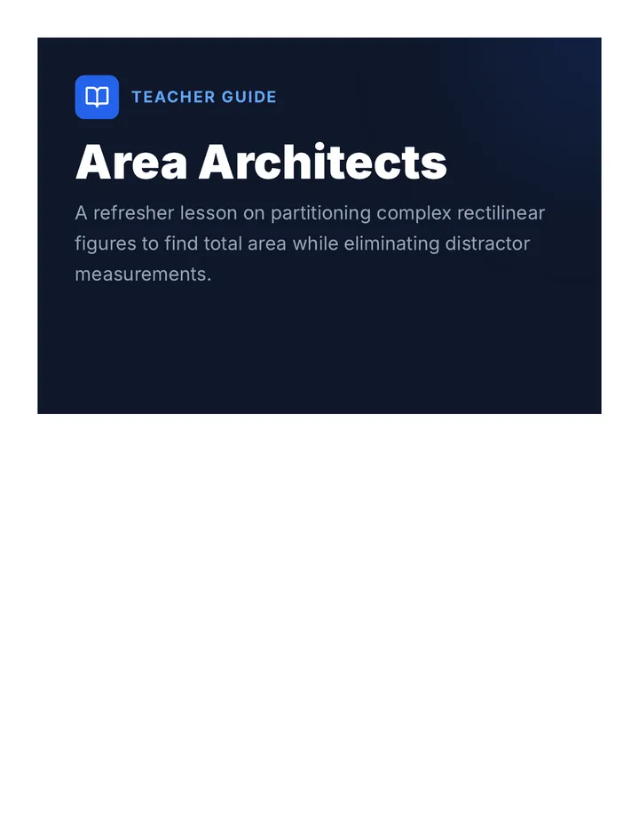 Area Architects Teacher Guide