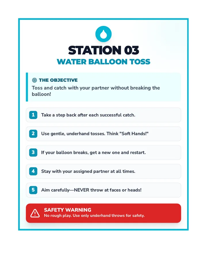 Water Balloon Station Poster