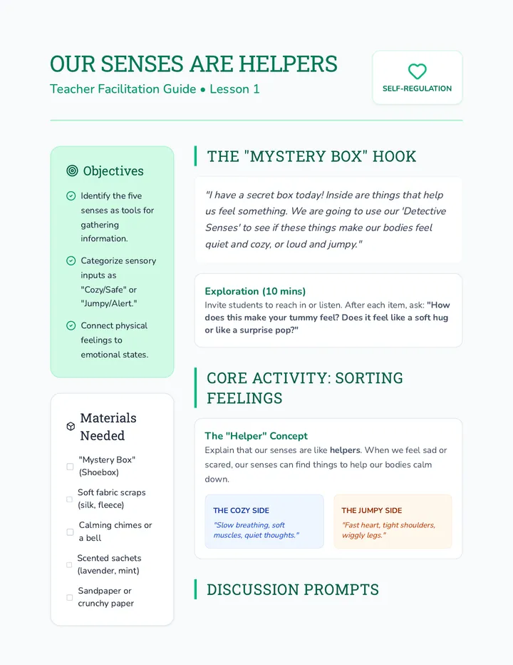 Senses Helpers Teacher Guide