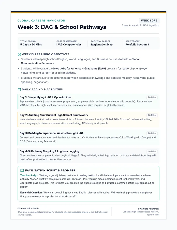 Week 3 Teacher Guide