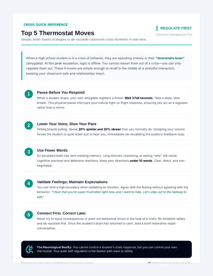 Thermostat Moves Handout