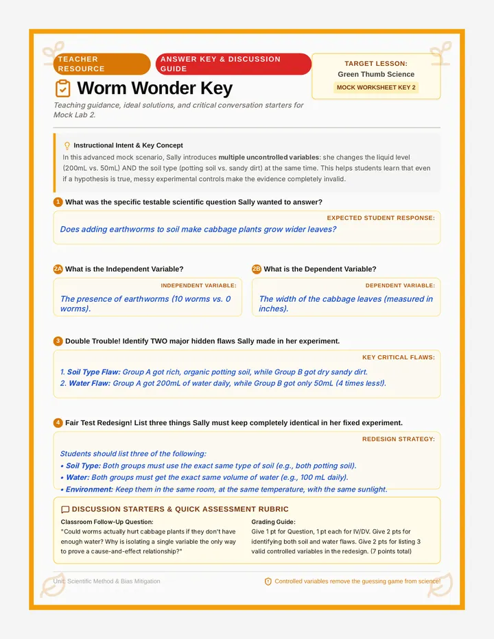 Worm Wonder Mock Key