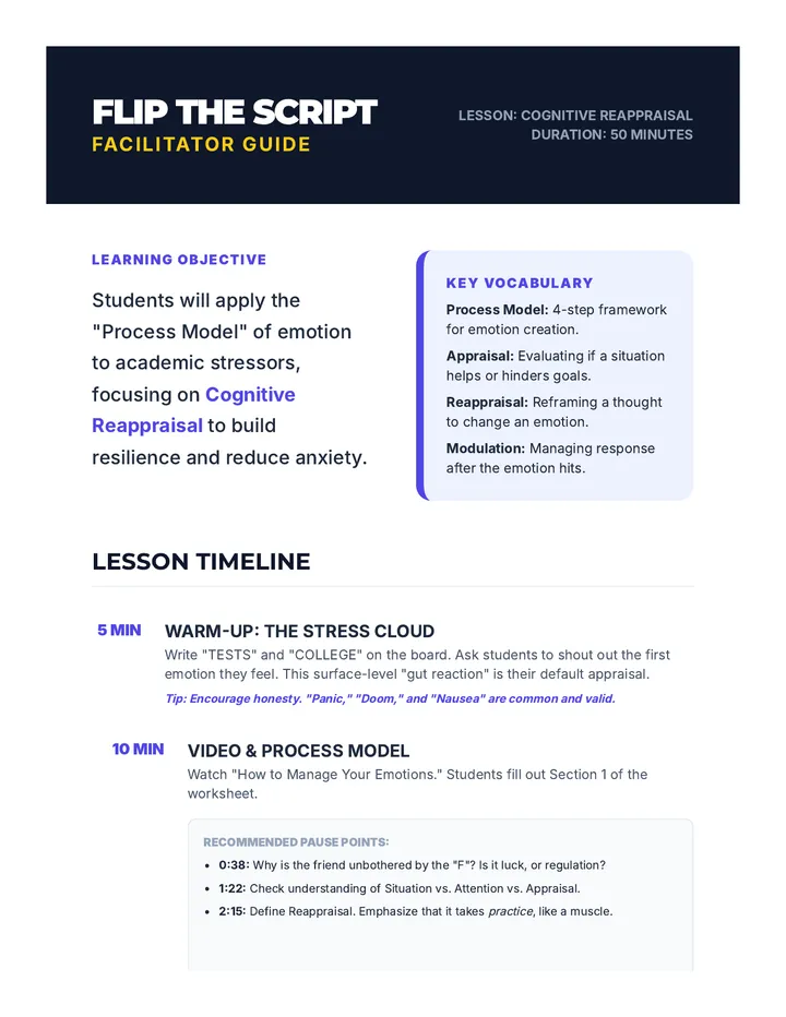 Flip the Script Facilitator Guide