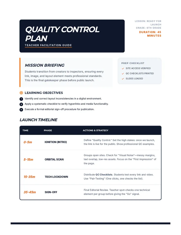 Quality Control Plan Guide