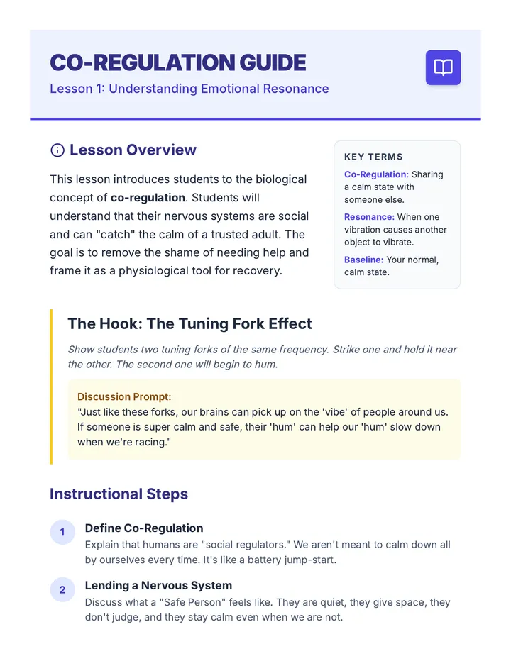 Co-Regulation Teacher Guide