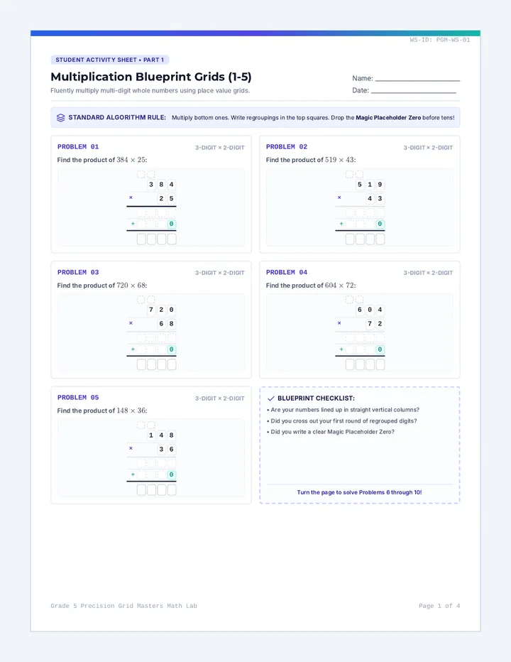 Precision Grid Worksheet