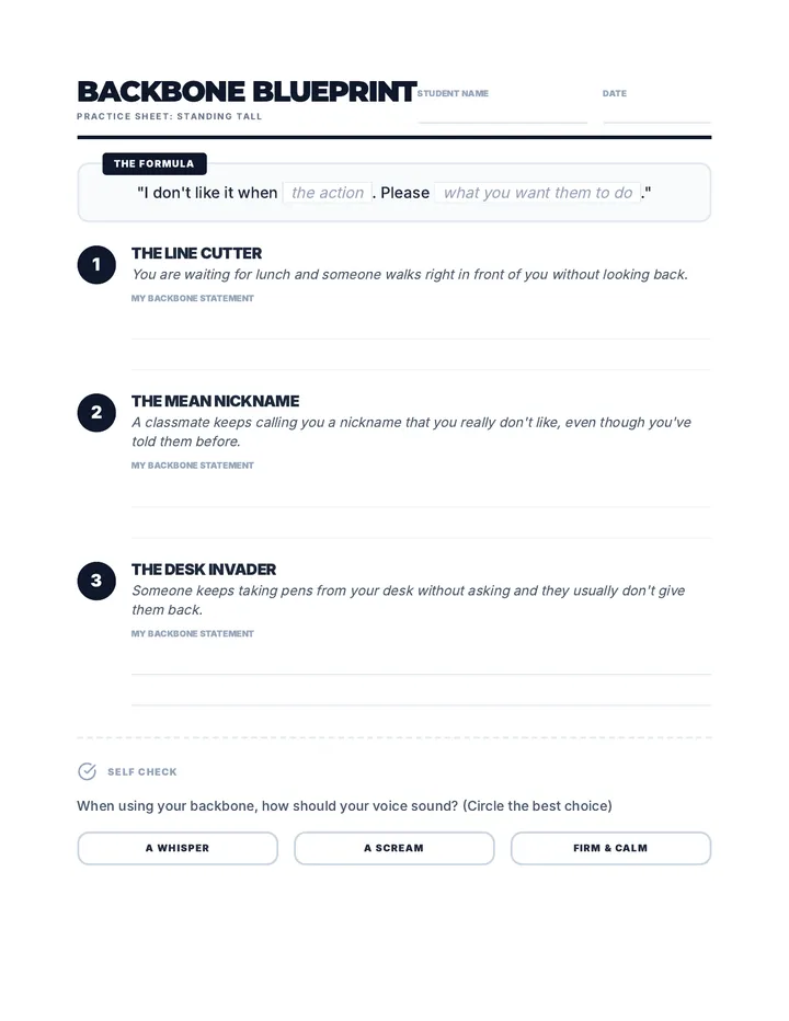 Power Phrases Worksheet